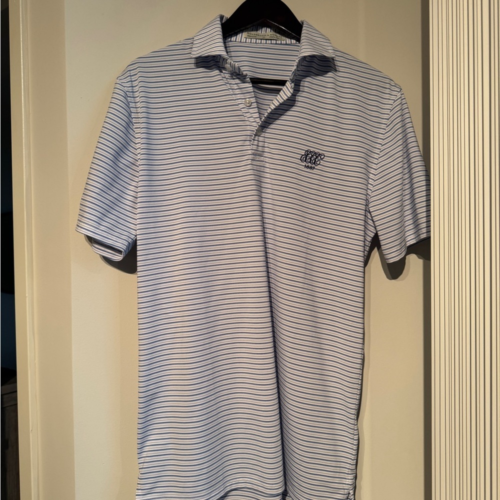 Classic Navy Striped Polo Shirt
